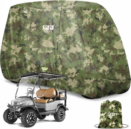 Vista 8 de 10L0L Funda para carrito de golf 650D para 2/4/6 pasajeros EZGO Club Car Negro