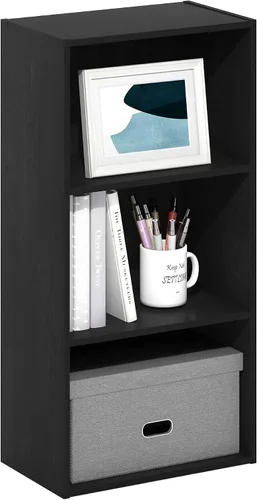 Vista 26 de Furinno LUDER - Estantería de libros, estantería moderna de 2 niveles, estantería abierta de 9 x 16 x 21, para sala de estar, dormitorio, oficina