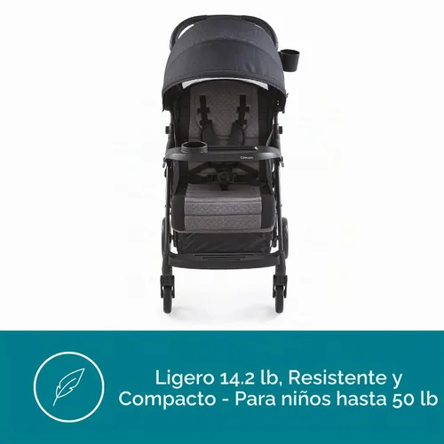Vista 3 de Contours Quick Elite - Cochecito de bebé, cochecito de viaje ligero y compacto, compatible con asiento de automóvil infantil, asiento reclinable