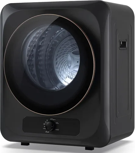 Vista 12 de Auertech Secadora de ropa portátil de 1.5 pies cúbicos, secadora eléctrica de carga frontal de 850 W con tambor de acero inoxidable, perilla