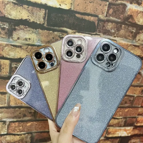 Vista 14 de Funda compatible con iPhone 11 Pro con purpurina, de lujo, linda, flexible, cubierta chapada, protección de cámara, a prueba de golpes, funda