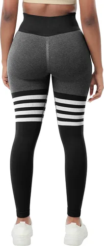 Vista 5 de A AGROSTE Leggings de entrenamiento con levantamiento de glúteos cruzados para mujer, pantalones de yoga de cintura alta, pantalones de yoga