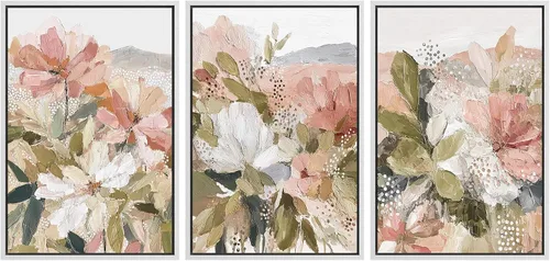 Vista 113 de MUDECOR Lienzo enmarcado para pared, juego de arte de acuarela pastel, bosque de pinos, naturaleza silvestre, ilustraciones modernas, decorativas