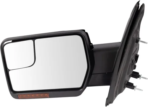 Vista 142 de TRQ Espejo plegable con calefacción eléctrica del lado del conductor con indicador de punto ciego pintura a juego negro liso compatible con Kia