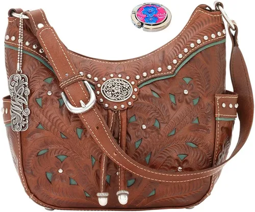 Vista 6 de American West Paquete de soporte para bolso de hombro (turquesa - encaje de dama), Turquesa - Lady Lace