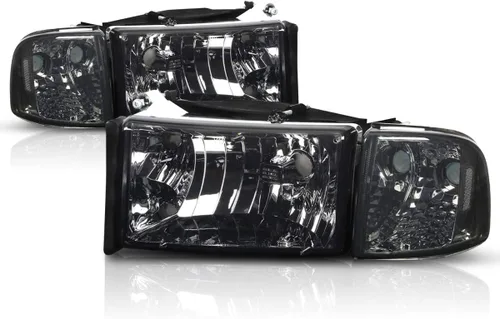 Vista 11 de PM PERFORMOTOR Faros delanteros LED DRL negros con par de luces LED de circulación diurna de repuesto compatibles con Ram 1500/94-02 Ram 2500 3500