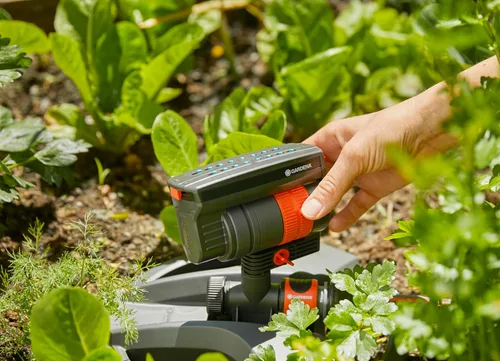Vista 5 de Gardena AquaZoom - Rociador oscilante rectangular compacto para áreas de riego de 9 a 2,325.0 ft², rango de 3 a 59.1 ft, extensión de 3 a 39.4 ft