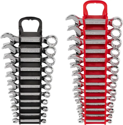 Vista 13 de TEKTON Juego de llaves combinadas Stubby con soporte, 11 piezas (1/4-3/4 pulgadas) WCB92401