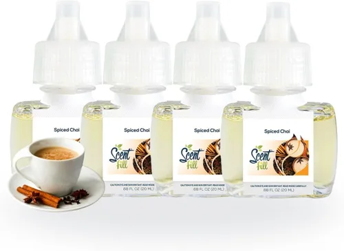 Vista 39 de Scent Fill Ambientador enchufable de sidra de manzana, 4 recambios de aceite perfumado