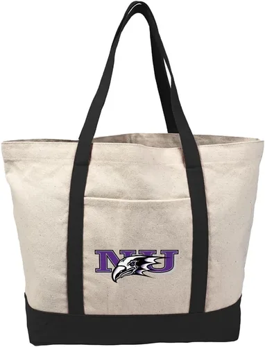Vista 252 de Campus Lab Bolsa de lona con logotipo primario colegiado con bolsillo externo, bolsa de hombro reutilizable para ir de compras, playa Águilas A&m