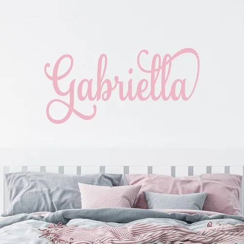 Vista 2 de Name Wall Decal, Name Sign, Custom Name Sticker, Nursery Decal, Boys Room, Girls Room, Personalized Name, 36 Fonts to choose from