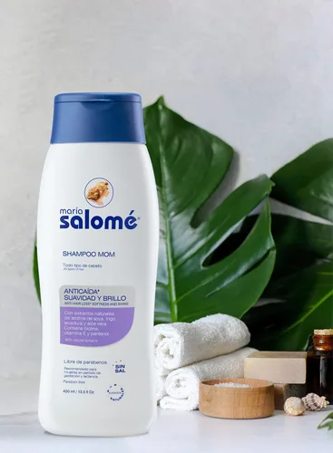 Vista 4 de Maria Salome Champú MOM Prevencion Caida Y Nutricion del Cabello 13.5 fl oz