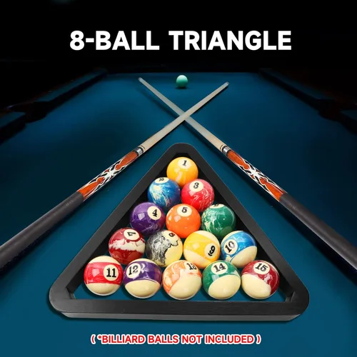 Vista 4 de GSE Deluxe Solid Wood 8-Ball Triangle / 9-Ball Diamond Pool Ball Racks Negro