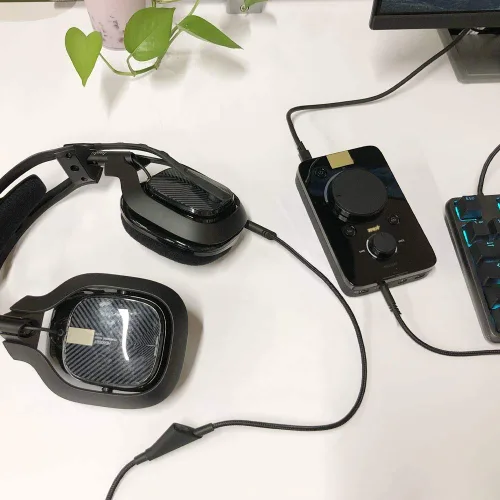 Vista 5 de Cable de repuesto para Astro A40TR con función de silencio en línea, cable de audio para juegos con función de silencio compatible con auriculares