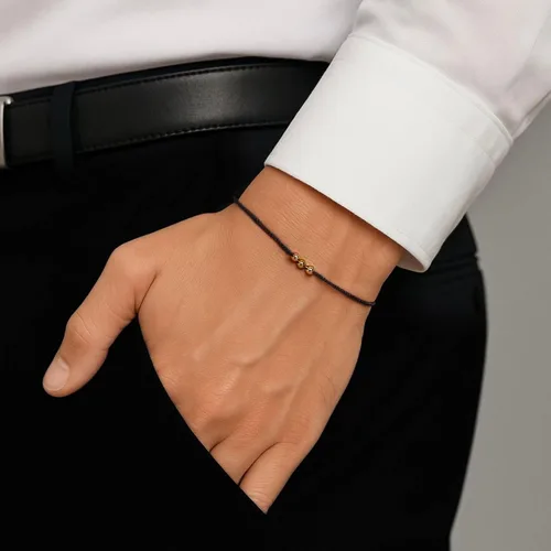 Vista 3 de Pulsera de oro macizo de 14 quilates con bola roja Delgada Joyería unisex de protección de la Cabalá con cierre Acentos de oro amarillo Talismán