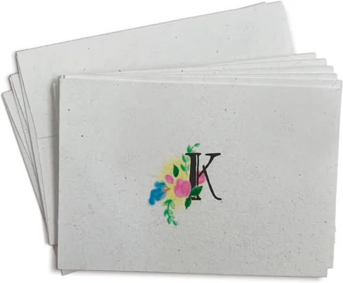 Vista 28 de Sugartown Greetings Tarjetas de notas con monograma floral - 24 tarjetas de notas de papelería con sobres (letra A)