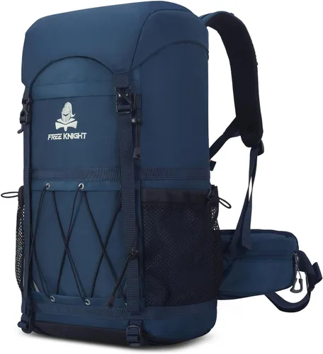 Vista 13 de Bseash Mochila de senderismo impermeable de 40L con cubierta para lluvia, bolsa de viaje deportiva al aire libre para camping, escalada, ciclismo
