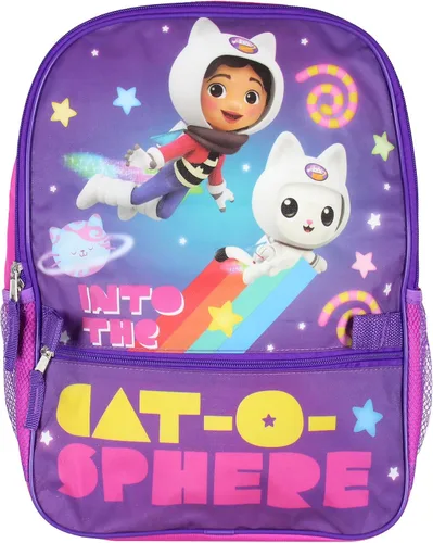 Vista 3 de Gabby's DollHouse - Juego de mochila de viaje escolar de 2 piezas para niñas con lonchera aislada desmontable