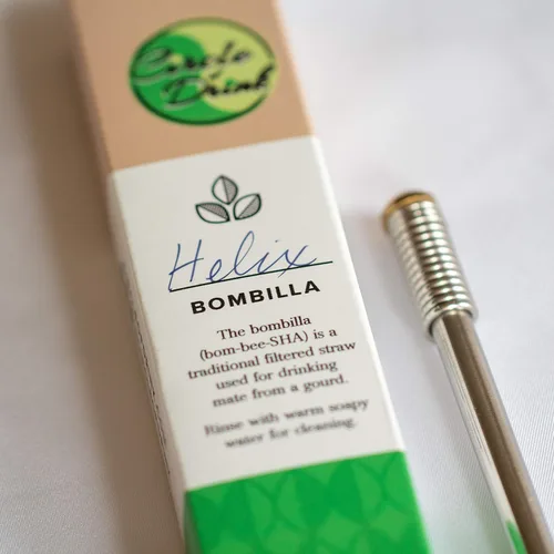 Vista 8 de Circle of Drink - Helix Hecho a Mano de Acero Inoxidable Yerba Mate Bombilla (pajita) - Filtro de paja de té de hojas sueltas - 6.62 in (16.8 cm)