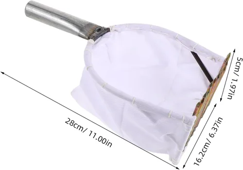 Vista 2 de Peine de recolección de bayas, herramienta de cosecha portátil, mango ergonómico, pala de bayas con bolsa, recogedor de rastrillo para arándano