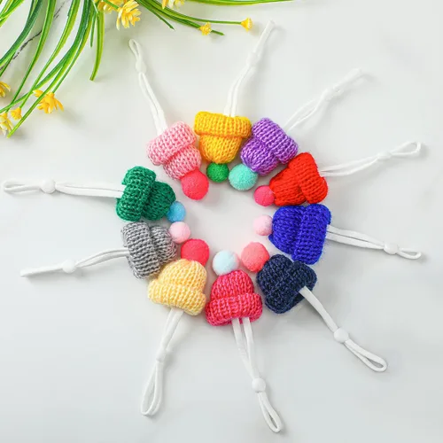 Vista 7 de Kajaia Sombrero de Navidad de serpiente para mascotas, sombrero de hámster con correa elástica ajustable, bola de serpiente, hámster, pitón