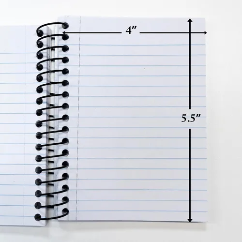 Vista 5 de BAZIC Products Fat Book - Cuaderno de espiral, 180 hojas, cuaderno con rayas encuadernadas con alambre, para notas escolares universitarias, juego