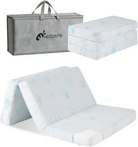 Vista 9 de Colchón Pack and Play de 38 x 26 pulgadas (1.5 pulgadas de grosor), protector de colchón de cuna para corral, colchón Pack n Play con funda suave