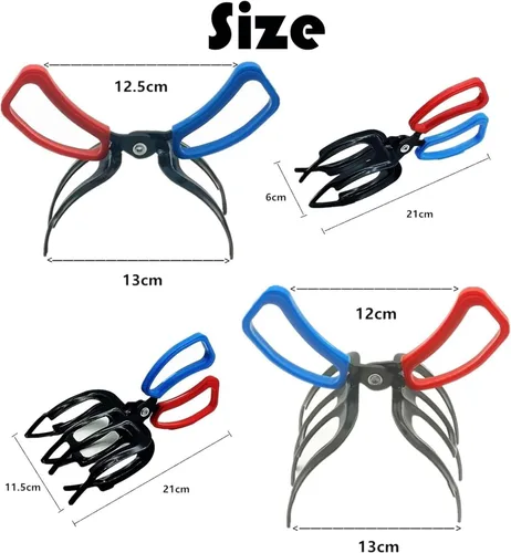 Vista 2 de Pinza de peces de 3 garras, alicates de pesca de metal multifuncionales, herramienta antideslizante para capturar peces, accesorios de pesca ligeros