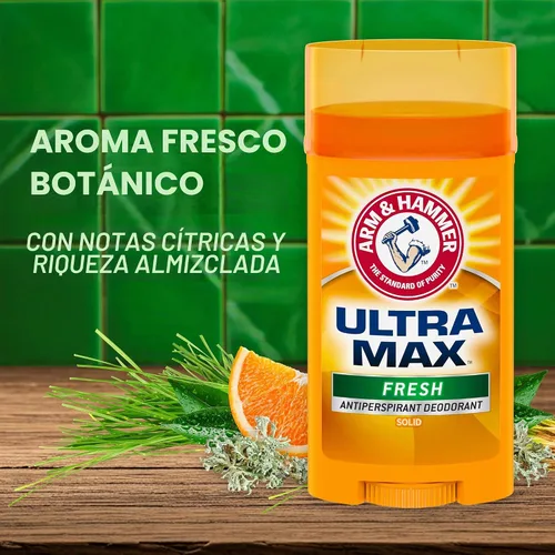 Vista 3 de ARM & HAMMER ULTRA MAX Desodorante, aroma fresco, barra sólida de 2.6 oz, paquete de 4