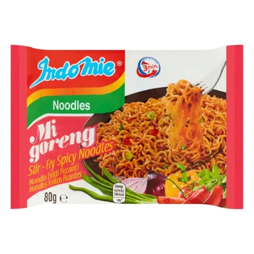 Vista 2 de Fideos fritos Indomie Mi Goreng instantáneos con certificado Halal, sabor picante y especiado/Pedas 2.82 onzas (pack de 30)