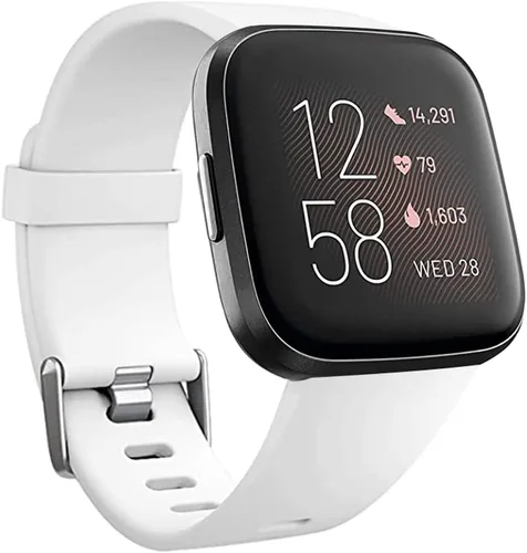 Vista 9 de Bandas de repuesto compatibles con Fitbit Versa/Versa 2 / Versa Lite, correa ajustable de silicona para accesorios clásicos, correas de fitness