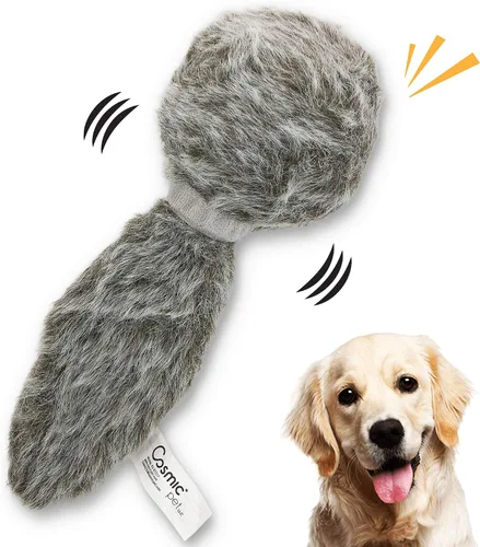 Vista 10 de Juguetes de peluche interactivos para perros Hyper Pet Doggie Tail (se mueve, vibra y ladra, juego estimulante) Durable boredom buster with