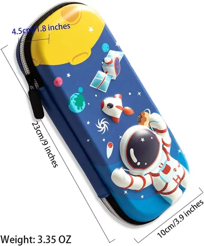 Vista 3 de Estuche para lápices para niños, bolsa de almacenamiento de dibujos animados de EVA 3D, soporte para bolígrafos para niños y escuelas, caja