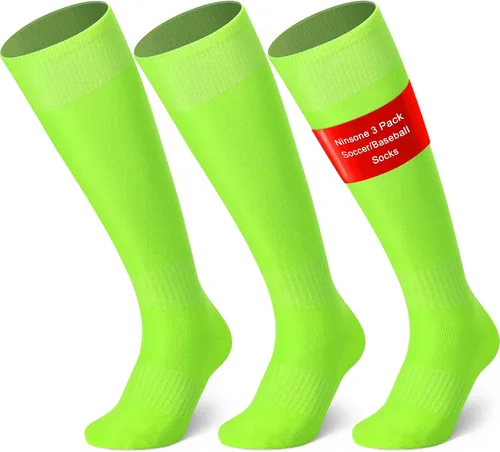 Vista 13 de 3 pares de calcetines de béisbol y sóftbol para jóvenes, niños, niñas, hombres y mujeres, calcetines de fútbol
