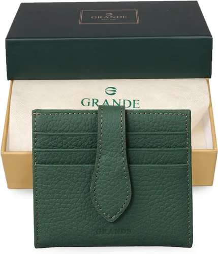 Vista 58 de Grande -3803 Cartera unisex, Azul (Iced Blue), Cartera delgada de cuero con cierre a presión pequeño