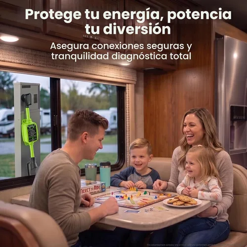 Vista 9 de GEARit Protector contra sobretensiones RV de 30 amperios con analizador
