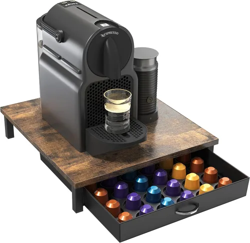 Vista 11 de Deco Brothers Tempered Glass Coffee Pod Holder, Fits 49 OriginalLine Pods Negro con tapa de cristal - OriginalLine Only