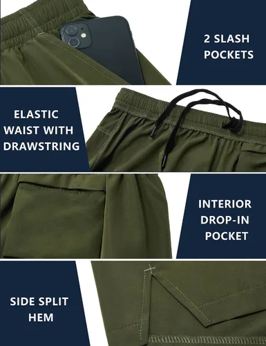 Vista 3 de Aleture Men's 5" Running Shorts Quick Dry Athletic Workout Gym Shorts with Pockets