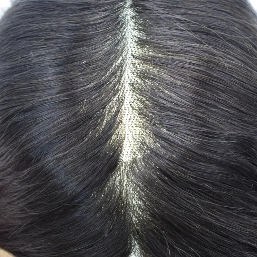 Vista 7 de Tupé para hombres, pieza de cabello humano europeo, duradero, fino, mono tupé para hombres, sistema de cabello humano para hombres, línea capilar