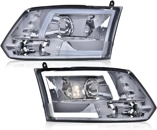 Vista 12 de CROSSDESIGN Faros LED DRL, Faro Lente transparente Carcasa Negra