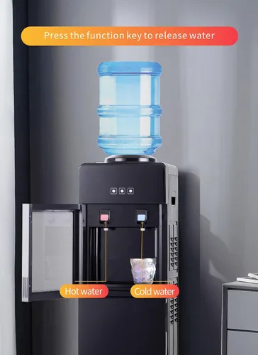 Vista 4 de Dispensador de enfriador de agua de 5 galones, dispensador de botellas de agua, enfriadores de agua independientes con bloqueo de seguridad