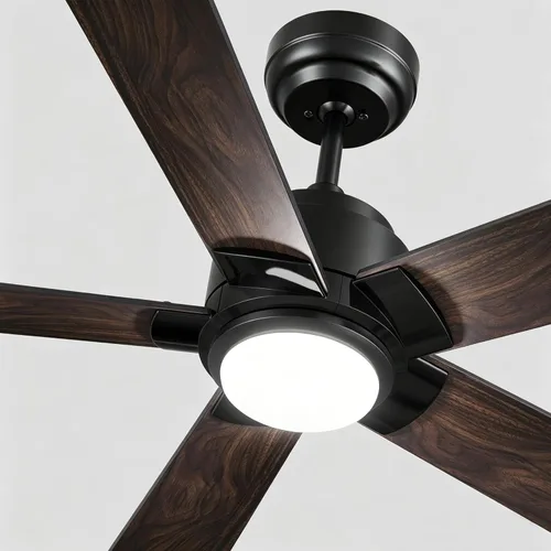 Vista 14 de SMAAIR - Ventiladores de techo inteligentes con luces y control remoto, ventilador de techo de perfil bajo de 52 pulgadas con luz LED regulable