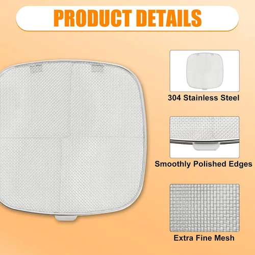Vista 5 de Protector de salpicaduras de acero inoxidable para Ninja Foodi AG301, accesorios para freidora de aire, protector de salpicaduras de freidora