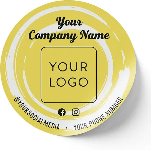 Vista 57 de Calcomanías de vinilo personalizadas con tu imagen, texto, diseño y logotipo. Etiquetas comerciales personalizadas impermeables para embalaje