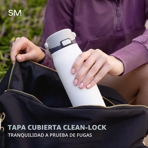 Vista 8 de Simple Modern Mesa Sport Botella de Agua con Tapa de Sorbo Cubierta Botella de Acero Inoxidable Aislada de 24oz Compatible con Portavasos