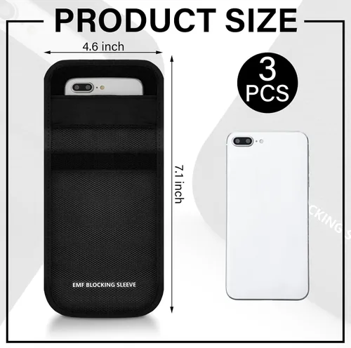 Vista 2 de Xuhal Faraday Bag - Funda de seguridad para smartphone, resistente a la intemperie, dispositivo de bloqueo de señal de nailon de 7.1 x 4.6 pulgadas