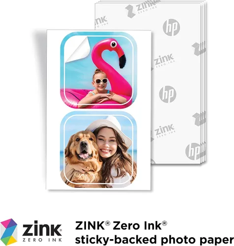 Vista 5 de HP Sprocket - Impresora fotográfica portátil de 2ª edición, piñón, papel fotográfico de zinc (50 hojas), papel fotográfico precortado