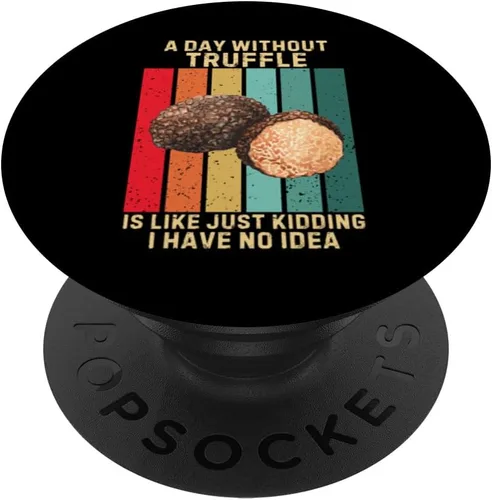 Vista 6 de Vintage A Day Without Truffle I Have No Idea Truffle Lover PopSockets MagSafe PopGrip for iPhone