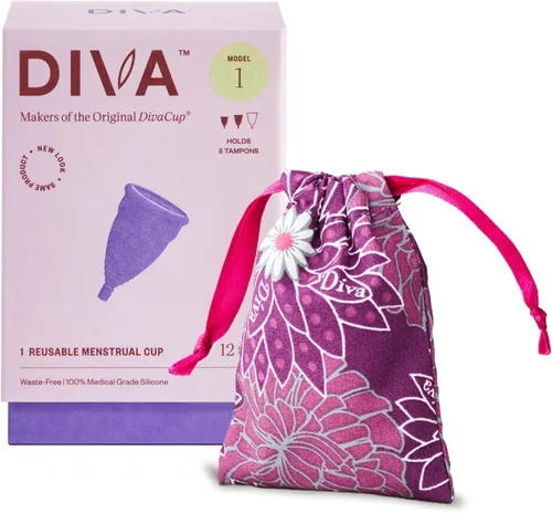 Vista 9 de Copa Diva - Copa de silicona de grado médico para el cuidado del período - Copa menstrual reutilizable - Hasta 12 horas de uso continuo - Modelo 0