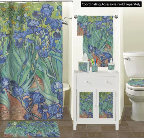 Vista 3 de Irises (Van Gogh) - Cesta de basura (doble cara)